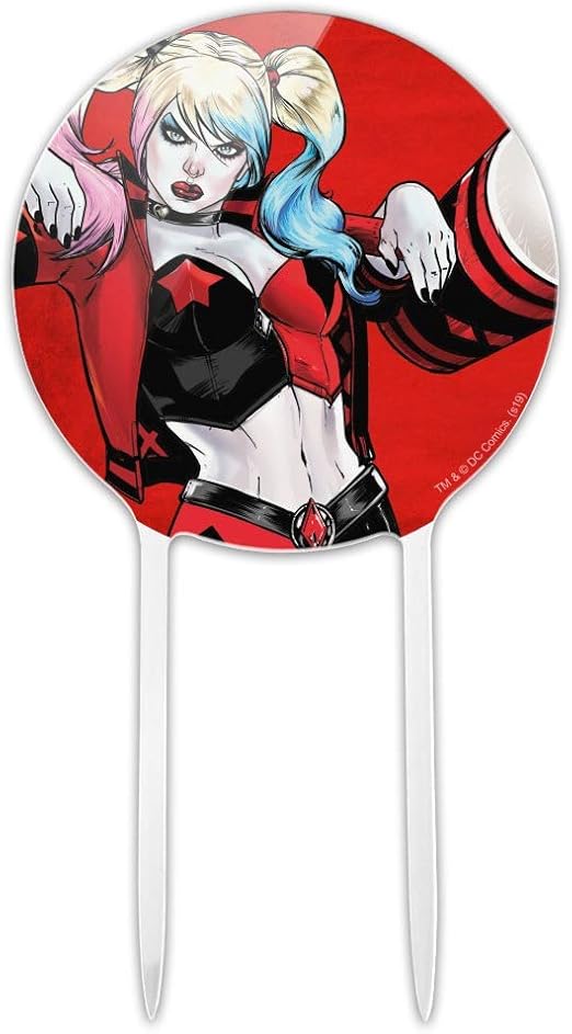 GRAPHICS & MORE Acrylic Harley Quinn Character Cake Topper