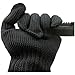 Lightingsky Black Cut Resistant Gloves Stainless Steel Wire Mesh Level 5 Protection (1 Pair, Black)