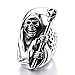 ZMY Home Fashion Stainless Steel Jewelry Rings Silver Grim Reaper Skull Ring for Men(11)