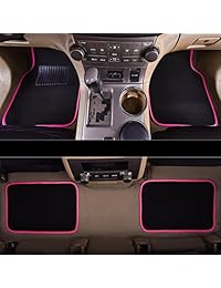 Fundas de asiento universales para coche con texto en inglés "CASS DELAY LACE", Rojo rosa