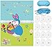 Ocosy Pin The Tail on The Bunny Easter Party Decorations Favors Supplies Easter Games Include 24 Tails (EasterB)