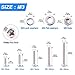 Glarks 280Pcs M3 Pan Head Phillips Stainless Steel Screws Bolts Nuts Lock and Flat Gasket Washers Assortment Kit