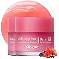 Sleeping lip mask, Nourish & Hydrate Lip Mask With Vitamin C, Antioxidants, Lip Balm, Lip Skin Care, Improve Lip Color, Reduce Lip Lines (2PCS Berry)