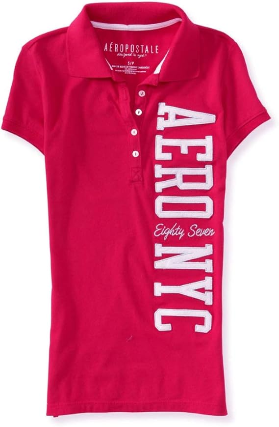 AEROPOSTALE Womens Metallic NYC Polo Shirt Amazon.ca Clothing & Accessories