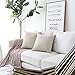 Home Brilliant Linen Pillow Covers 18x18 Set of 2 Burlap Decorative Beige Throw Pillows Cover for Couch Living Room, 18 x 18 inches, Light Linen