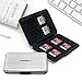 Honsky Aluminum UHS-I SD Micro SD SDHC SDXC TF SecureDigital Memory Card Carrying Case Holder Organizer Box Keeper for Computer Camera Media Storage Organization, Silver