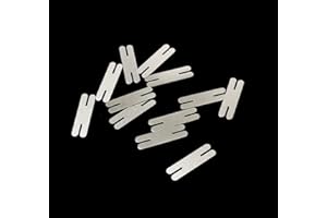 NIONSUPPLY 100pcs 2P H type T type Nickel Plated Steel Strips Sheet Soldering Tabs for DIY 18650 Lithium Battery Pack, Battery Connector Tab Battery Cell Spot Welding Welder (H type)