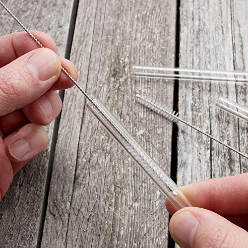 bremermann 6er Set Glas-Trinkhalme, Cocktail-Set, Verschiedene Längen, wiederverwendbar, transparent oder bunt… – Bild 7