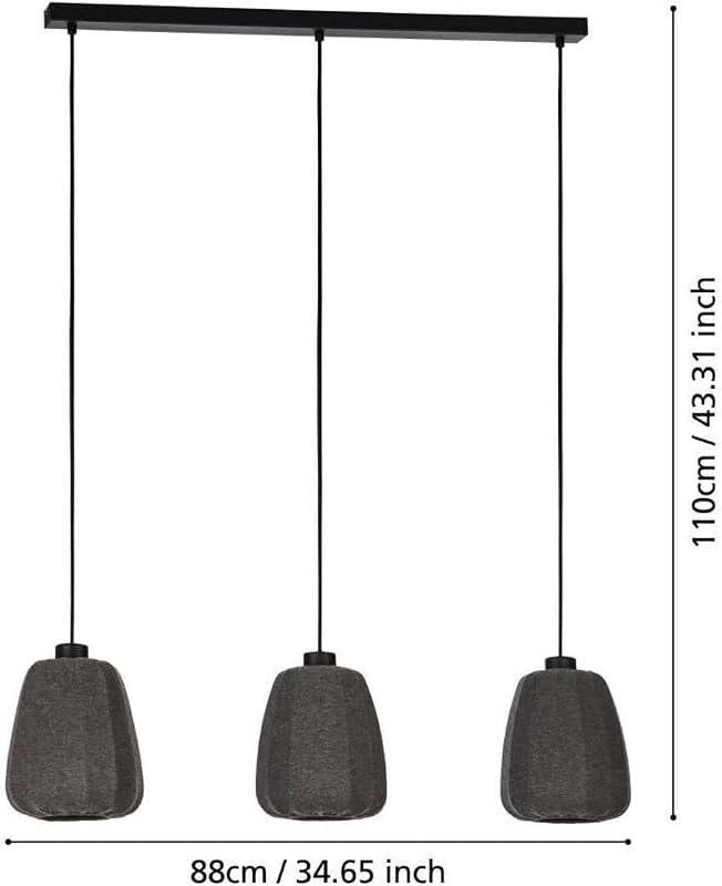 Barlaston - Lampadario a 3 luci per il tavolo da pranzo, lampadario