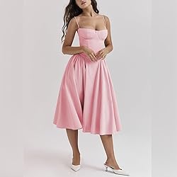 AGYMNX Women�s Corset Dress Sexy Spaghetti Strap