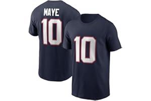 GRIDIRON GRIP Drake Maye #10 New England Boston Football Shirt Jersey 100% Cotton