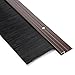 uxcell Door Bottom Sweep Brown H-Shape Aluminum Alloy Holder W 2-inch Black PP Silicone Soft Brush, 1000mm x 72mm (Approx 39.37-inch x 2.83-inch)