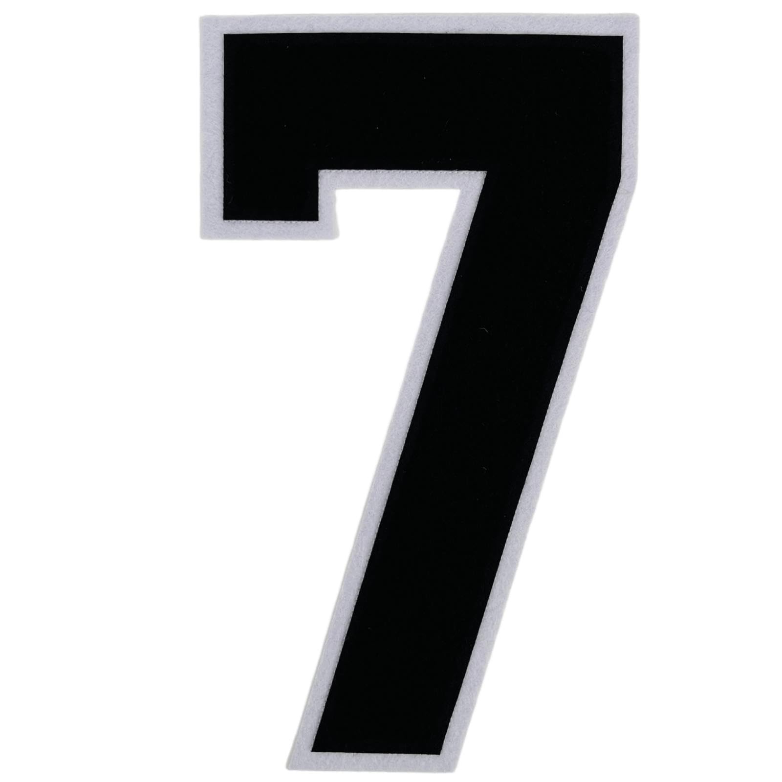 Photo 1 of 1 PCS 9.0" Black Chenille Number Patch, Iron on Patches for Clothes Jersey Bags Backpacks Jeans,Large Numbers Pair with Initial Patch Varsity Large Letter,DIY Accessories. (Black 7)