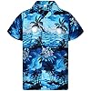 V.H.O. Funky Hawaiian Shirt Men Casual Front Pocket Button Down Very Loud Shortsleeve Unisex Surf