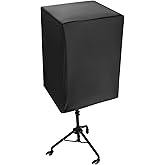 QWORK 15 Inch Waterproof Outdoor Powered Speaker Cover - Oxford Cloth with Silver Coated Layer, Protective Cloth Cover Bag for Audio PA/DJ Powered Speaker