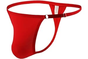 MuscleMate Men's Thong Bikini Underwear, Hot Men's Thong G-String T-Back Underwear, Adjustable Size.