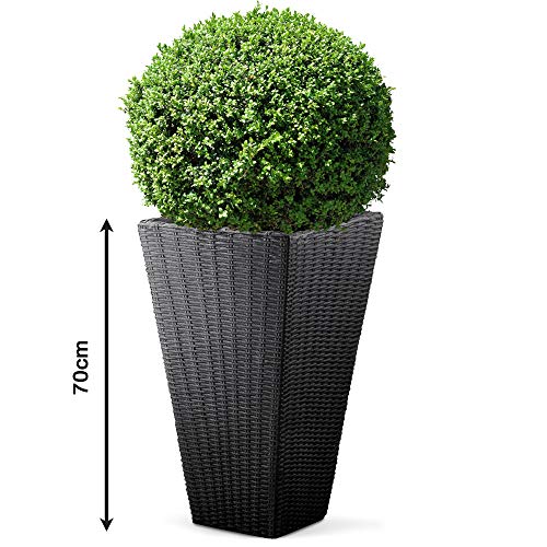 Deuba Blumentopf 59 Liter 70x40x40cm Wetterfest Bruchfest Kunststoff Indoor Outdoor Blumenkasten Pflanzkübel Blumenkübel… – Bild 3