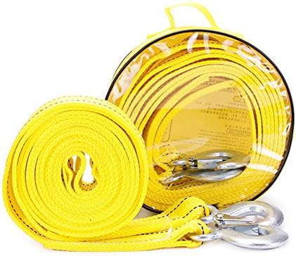MUZUO Car Tow Rope Straps with Hooks-- 5 Tons 11000LBS - 4 Meters(13.2') with Vehicle Storage Bag High Strength Emergency Towing Rope Cable Cord Heavy Duty Recovery Securing Accessories