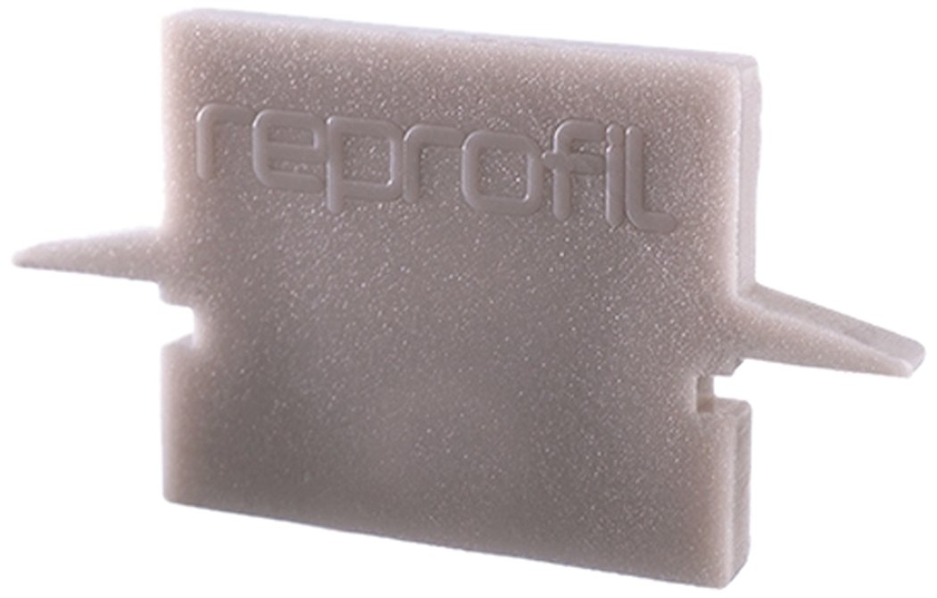 Reprofile end Cap H-ET-01-08, Grey, 23 mm, 2 Pieces