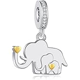 QeenseKc Lucky Elephant Dangle Charm for Pandora Bracelet Women Present