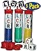 George & Company LLC LCR Dice Game Set Bundle (Left Right Center) - 3 Pack Assorted Colors