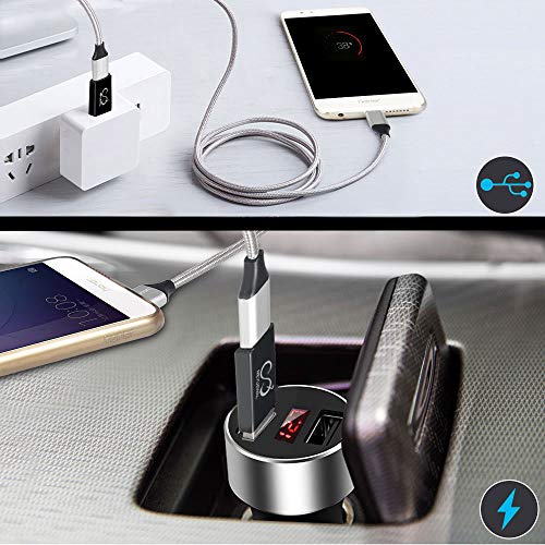 MEYUEWAL USB C to USB Adapters, Converts Type C Female to Micro USB Male Data Converter for Android Samsung Galaxy S7 S6 Edge Note 5 LG G4 Nexus 5/6 More (6Pack) (Black)