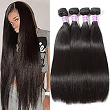 Flady Malaysian Hair 4 Bundles 8A Virgin Unprocessed Straight Human Hair 18 20 22 24inch Malaysian Straight Hair Natural Black Color