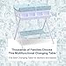 Costzon Baby Changing Table, Folding Diaper Station Nursery Organizer for Infant (Blue)
