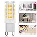 KINDEEP G9 LED Light Bulb Bi Pin Base, Dimmable 3000K Warm White, 4W (40W Halogen Equivalent), G9 Base Bulbs for Chandeliers, 360° Beam Angle, 400LM for Home Lighting 5 Pack