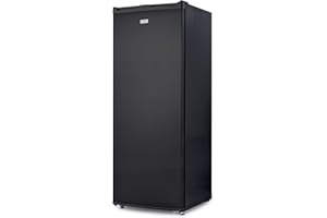 Commercial Cool Upright Freezer, Stand Up Freezer 6 Cu Ft with Reversible Door, Black