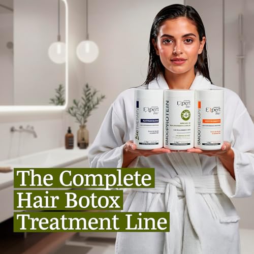 Expert Hair Bio Protein Hair Smoothing Treatment - Formaldehyde-Free Straightening, Anti-Frizz Keratin with Organic Keratin for Sleek , 1kg