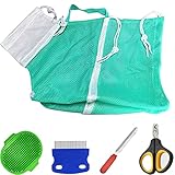 5 Pieces Cat Bathing Bag Cat Shower Net Pet Bag Cat