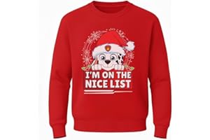 TSTARS Kids Paw Patrol Christmas Sweatshirt Skye Marshall Rubble Funny Ugly Sweater Style Holiday Pullover for Toddlers and Kids