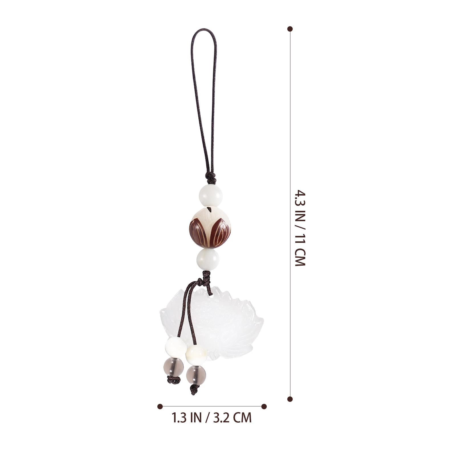 Hemobllo Cell Phone Strap Charm Beads Cell Phone Strap Hanging Lucky Charm Feng Shui Decoration Portable Hanging Lanyard for Men Women Outdoor Work
