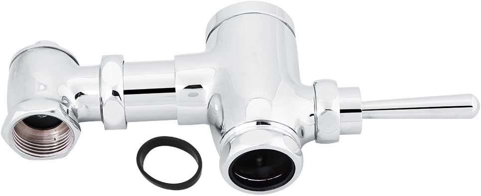MAGT Flush Valve with Accessories, Durable Manual Flush Valve Office Hotel Bathroom Toilet Hand Pressing Flushing Tool