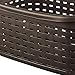 Sterilite Plastic Weave Laundry Basket, Decorative Pattern with Handles, Ideal for Carrying and Holding Folded Clean Clothes, Brown, 6-Pack