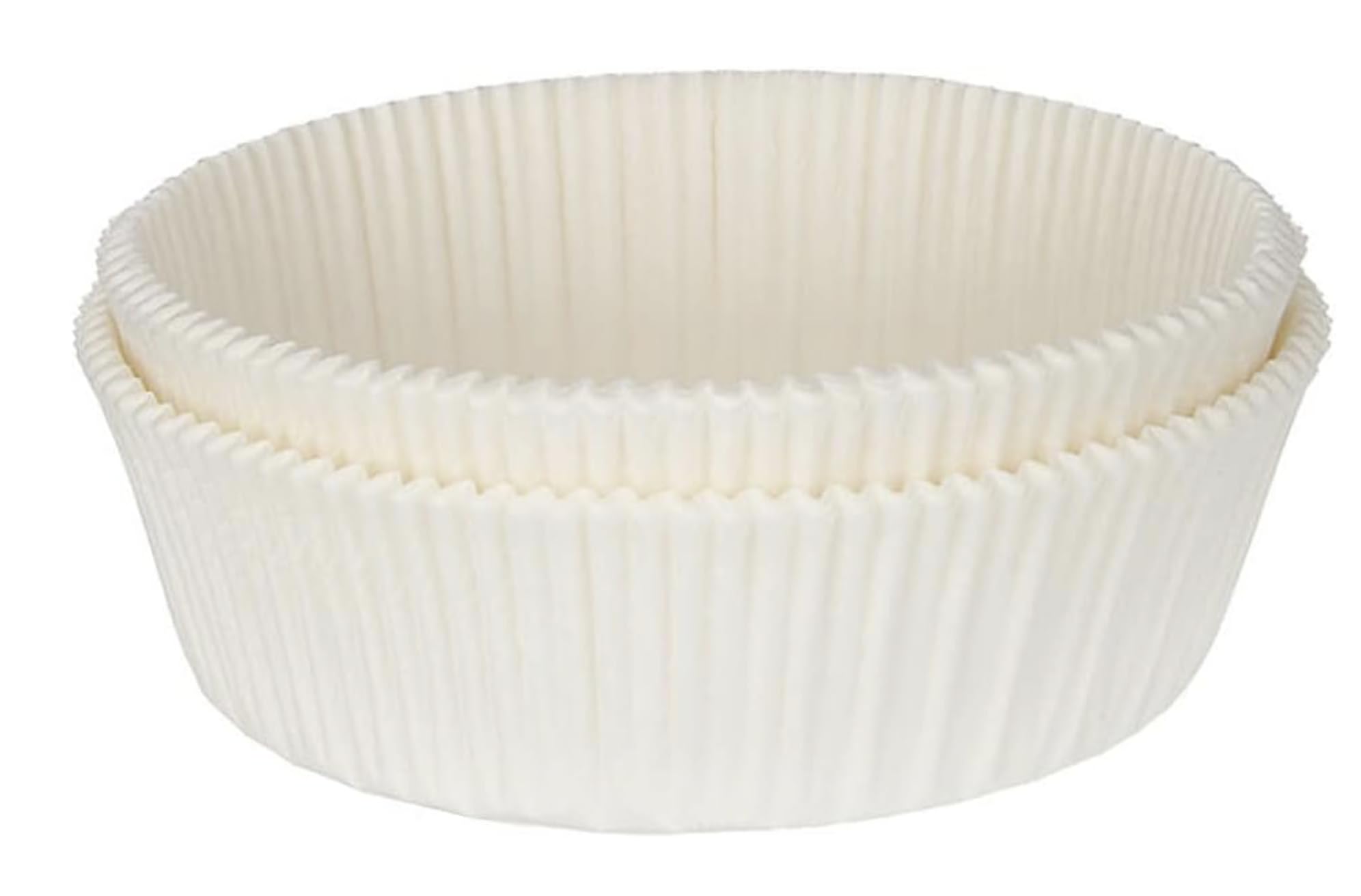 Bakery Direct Round Cake Tin Baking Parchment Air Fryer Paper Liners 18cm (7") x 50 Non-Stick Siliconised Greaseproof Paper for Baking Cakes, Pies, Tarts, Made in The UK, White