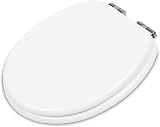 Addis Oval Soft Close Toilet Seat White Quick Release Adjustable Universal Fix view 1
