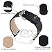 for Apple Watch Band 38mm Series 1 Series 2 Series 3,TOROTOP Luxury Black Genuine Leather Watch Band Strap Replacement Wrist Band with Adapter Clasp for 38mm Apple Watch(38mm-Black-A)