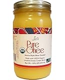 Organic Grass Fed Ghee 8 Oz - Mantra Infused, Traditional Ayurvedic Method - Non Gmo Pasture Raised - By Jiva Organics