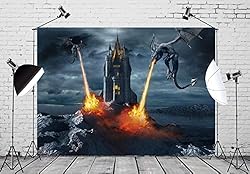 BELECO 20x10ft Fabric Gothic Castle and Dragons