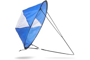 42Inch Wind Sail, Foldable Popup Board Paddle Downwind Sail Kit for Kayaks, Canoes, Inflatable Boats, Paddle Board Rowing