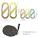 EILIKS Camping Lanyard with Hook, Camping Rope Tent Cord Camping Lanyard Storage Tent Accessories Hanging Lanyard Daisy Chain - for Camping Travel & Home Use, 118 inch with 12Pcs S-Shaped Carabiners
