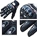 LUNIWEI Towall Black Short Sports Leather Motorcycle Motorbike Summer Gloves (XL)