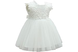 CareCheer White Baby Girl Christening Short Dress Baptism Dedication Blessing Gown Special Occasion Dresses