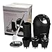 Black Bathroom Accessories Set Bath Toilet Brush Accessories Set with Trash Can,Toothbrush Holder and Soap Dispenser Set,Soap and Lotion Set,Tumbler Cup,Soap Dish,Toilet Brush Set-6 Pcs