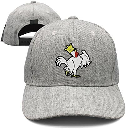 SJSNBZ White Chicken Rooster King Cock Printing Unisex Adult Womens Wool Baseball Hat