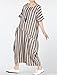Mordenmiss Women's Cotton Linen Dress Stripes Plus Size Dresses Style 2-L-Gray