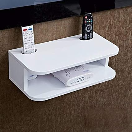 Woodkartindia Fancy Design Set Top Box Holder for Wall Decor, TV Entertainment Unit