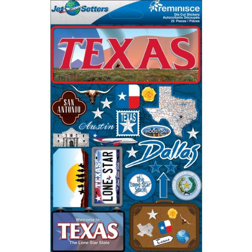 Reminisce Jet Setters 2 3-Dimensional Sticker, Texas